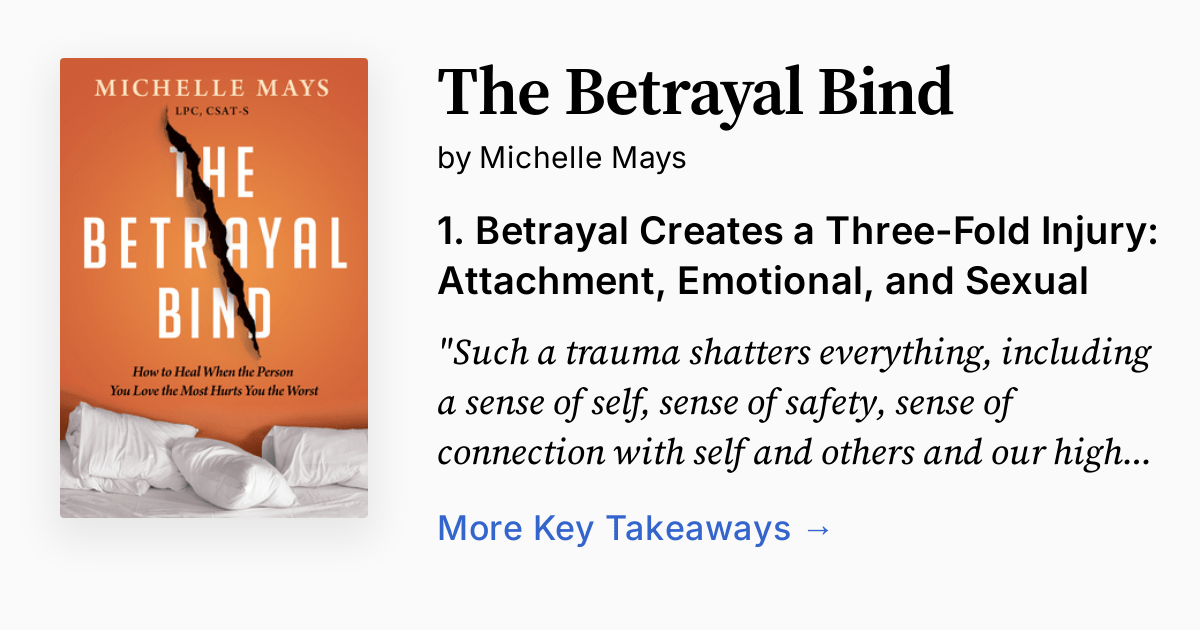 The Betrayal Bind Summary, Audio, Quotes, FAQ
