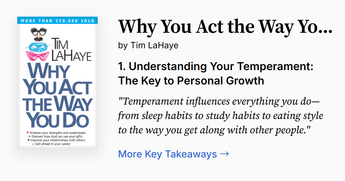 Why You Act the Way You Do Summary, Audio, Quotes, FAQ