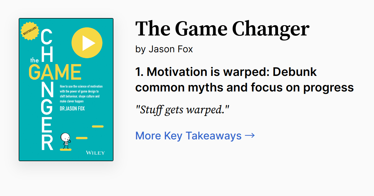 The Game Changer Summary, Audio, Quotes, FAQ