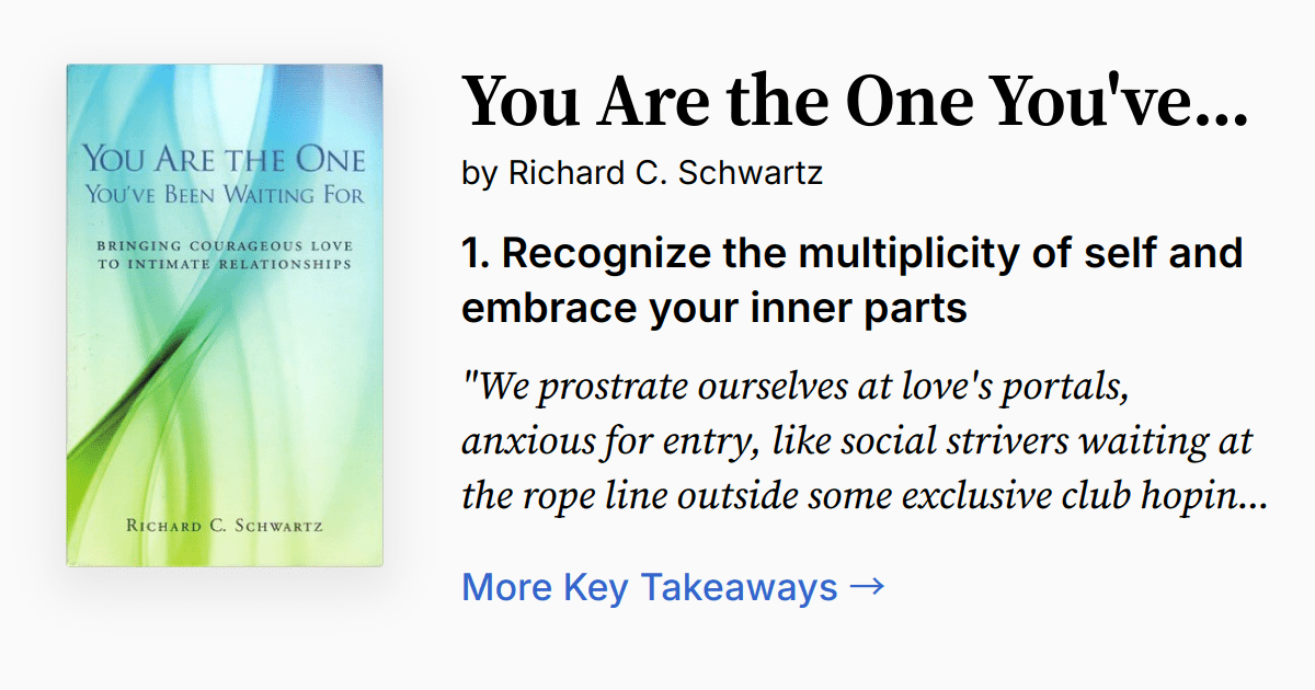 You Are the One You've Been Waiting For Summary, Audio, Quotes, FAQ