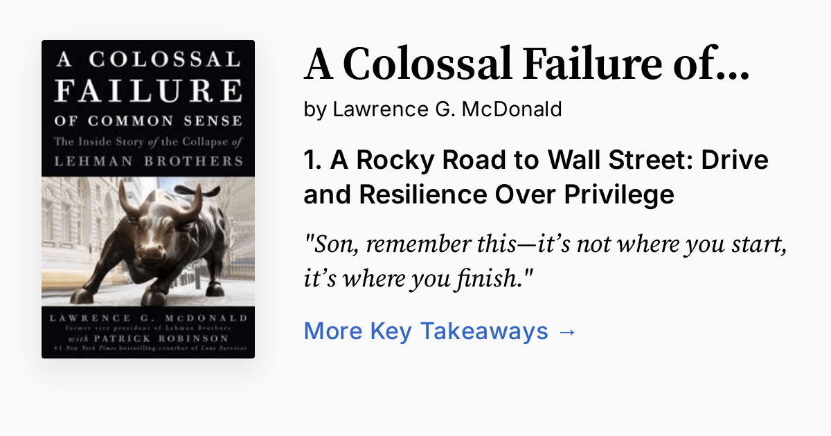 A Colossal Failure of Common Sense Summary, Audio, Quotes