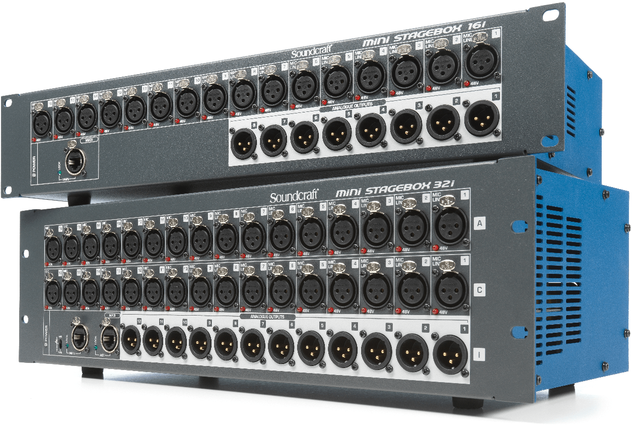 Soundcraft Mini StageBox 16i y32i, más canales vía MADI para las mesas