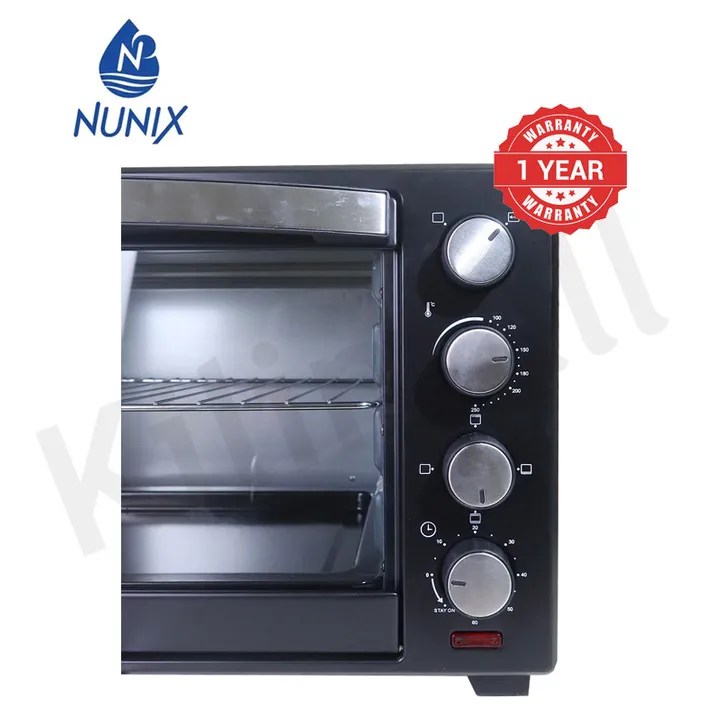 Nunix E40R, 40L Electric Rotisserie Oven Black 1600W 50MHz 3Knobs High