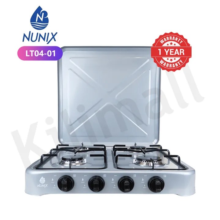 Nunix LT0401, 4 Burner Table Top Gas Cooker Stove With Tighteners gas