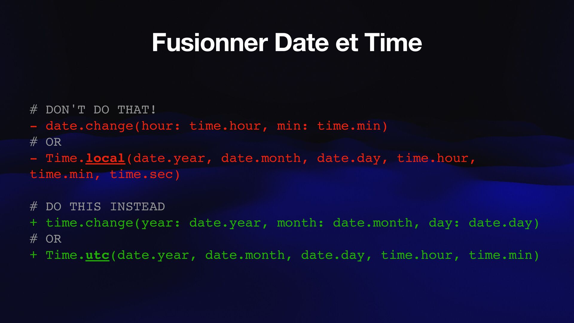 Ruby, Rails, et les dates Speaker Deck