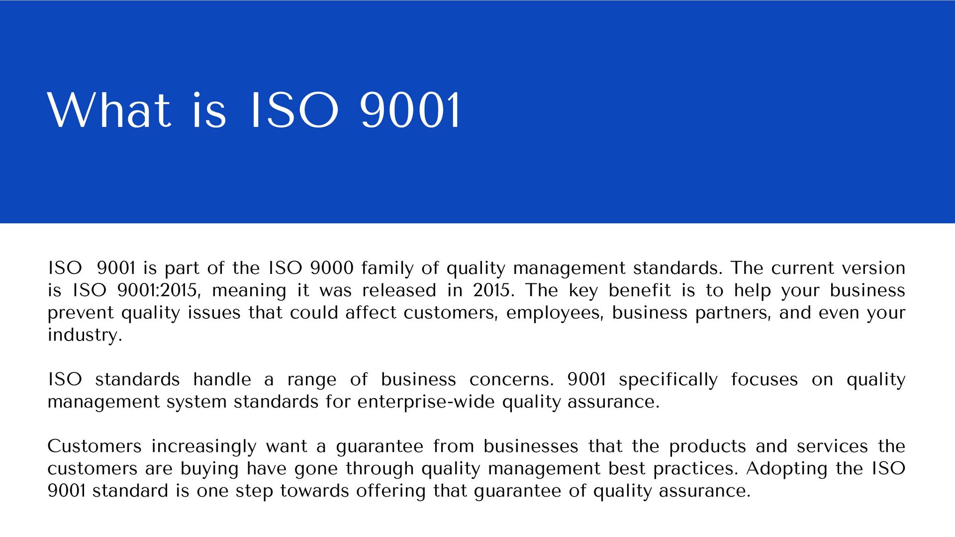 ISO 9001 Documentation Kit QMS Package Speaker Deck