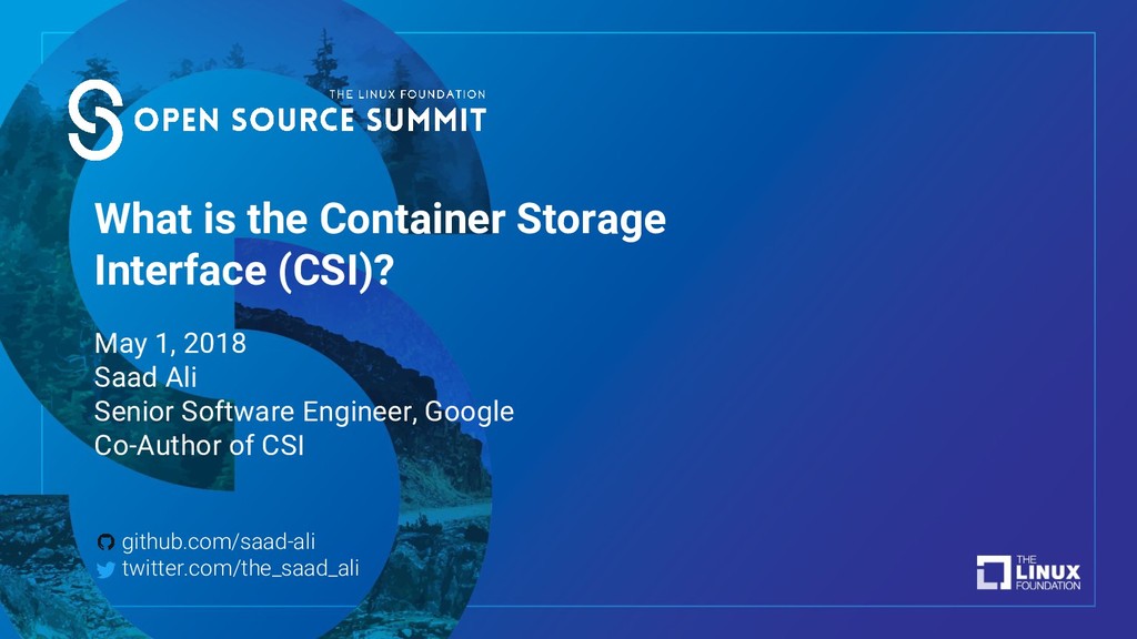 What is the Container Storage Interface (CSI)? Speaker Deck