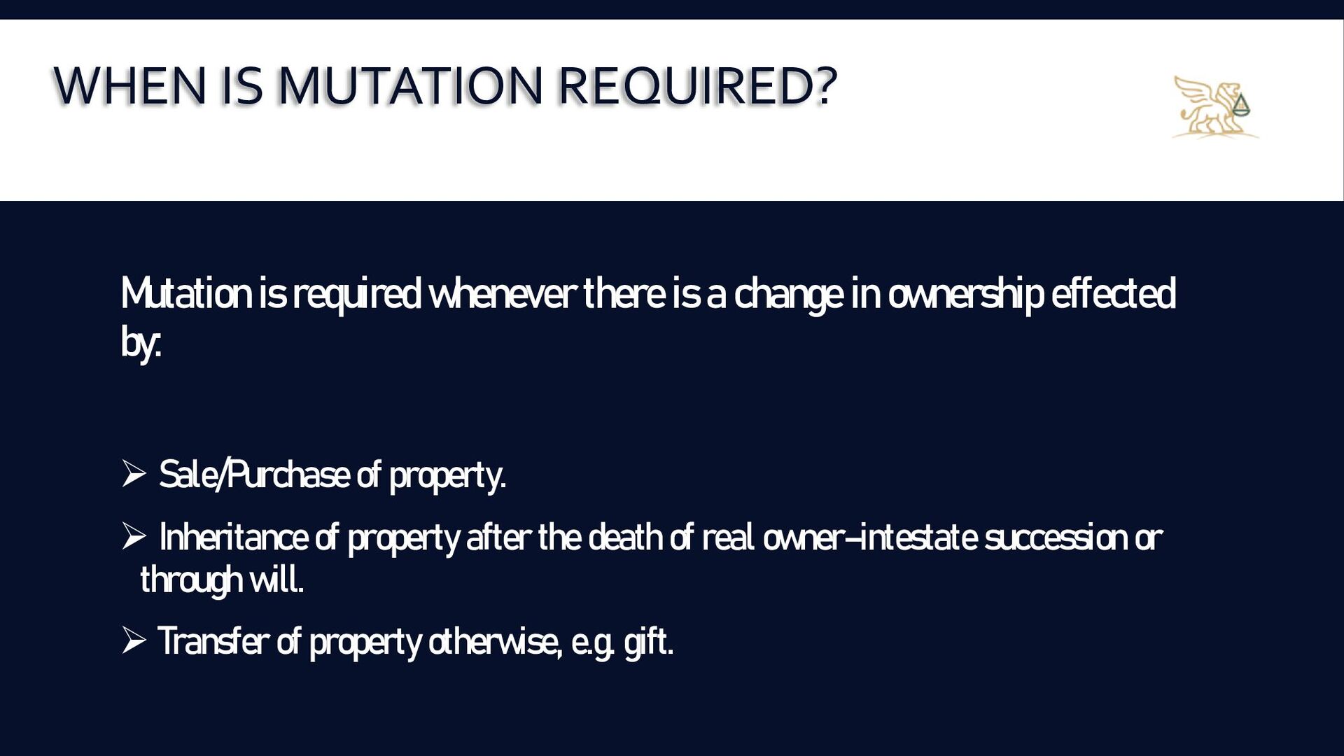 Mutation of Property NRI Legal Services Speaker Deck