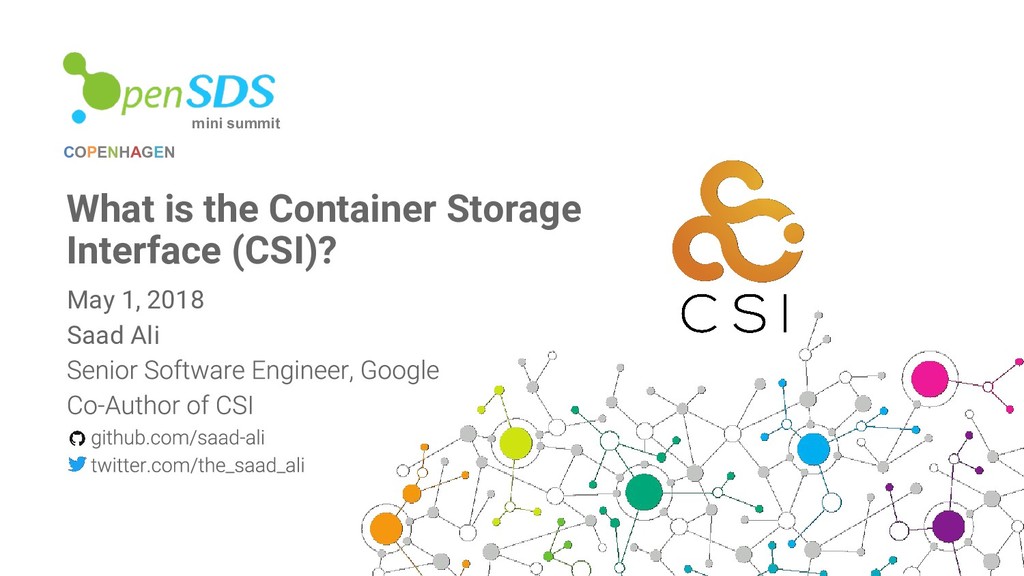 What Is The Container Storage Interface (CSI) Speaker Deck