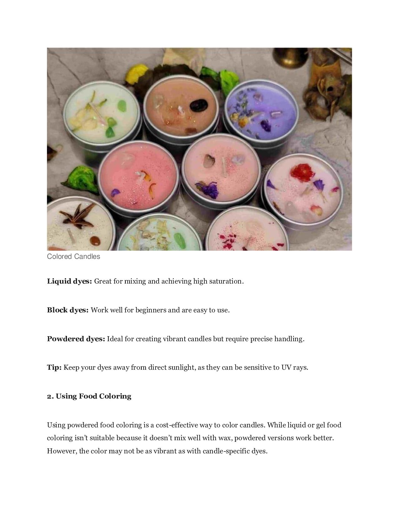 How to Color Candle Wax at home Speaker Deck