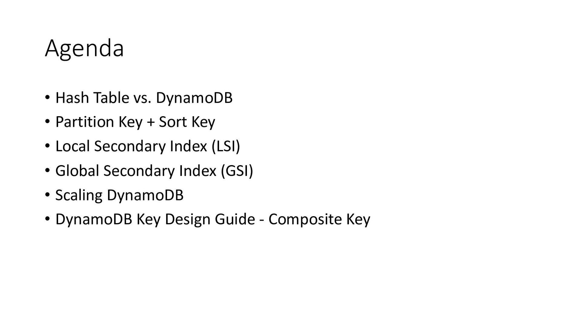 Amazon DynamoDB Essentials Speaker Deck