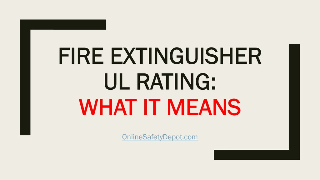 Fire Extinguisher UL Rating What it Means Speaker Deck