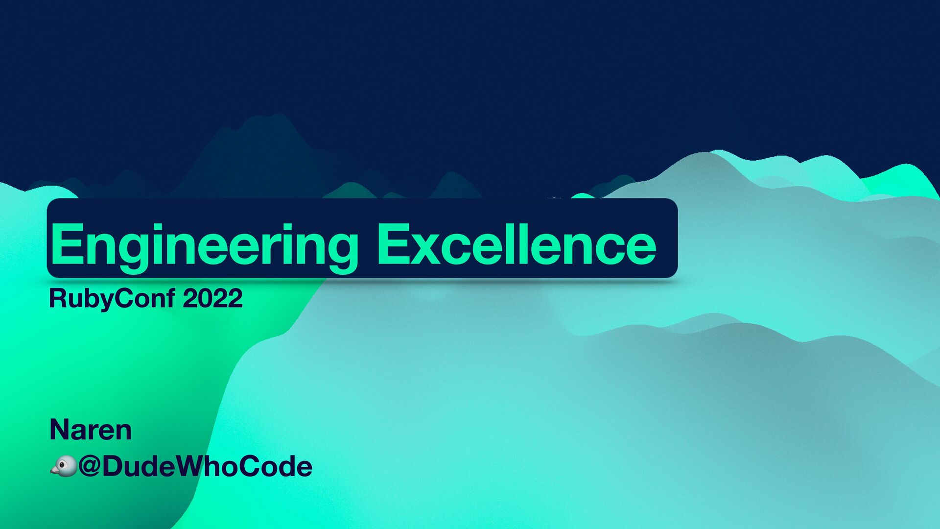 Engineering Excellence Speaker Deck