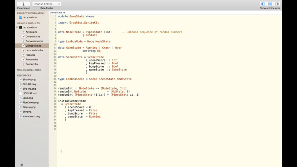 Haskell SpriteKit — A Purely Functional API for a Stateful Animation