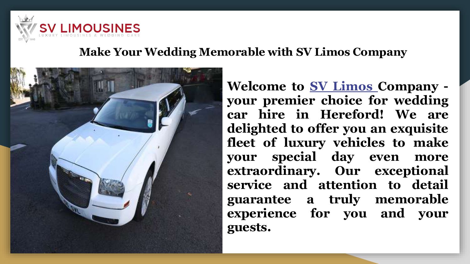Luxury Wedding Car Hire Hereford Speaker Deck