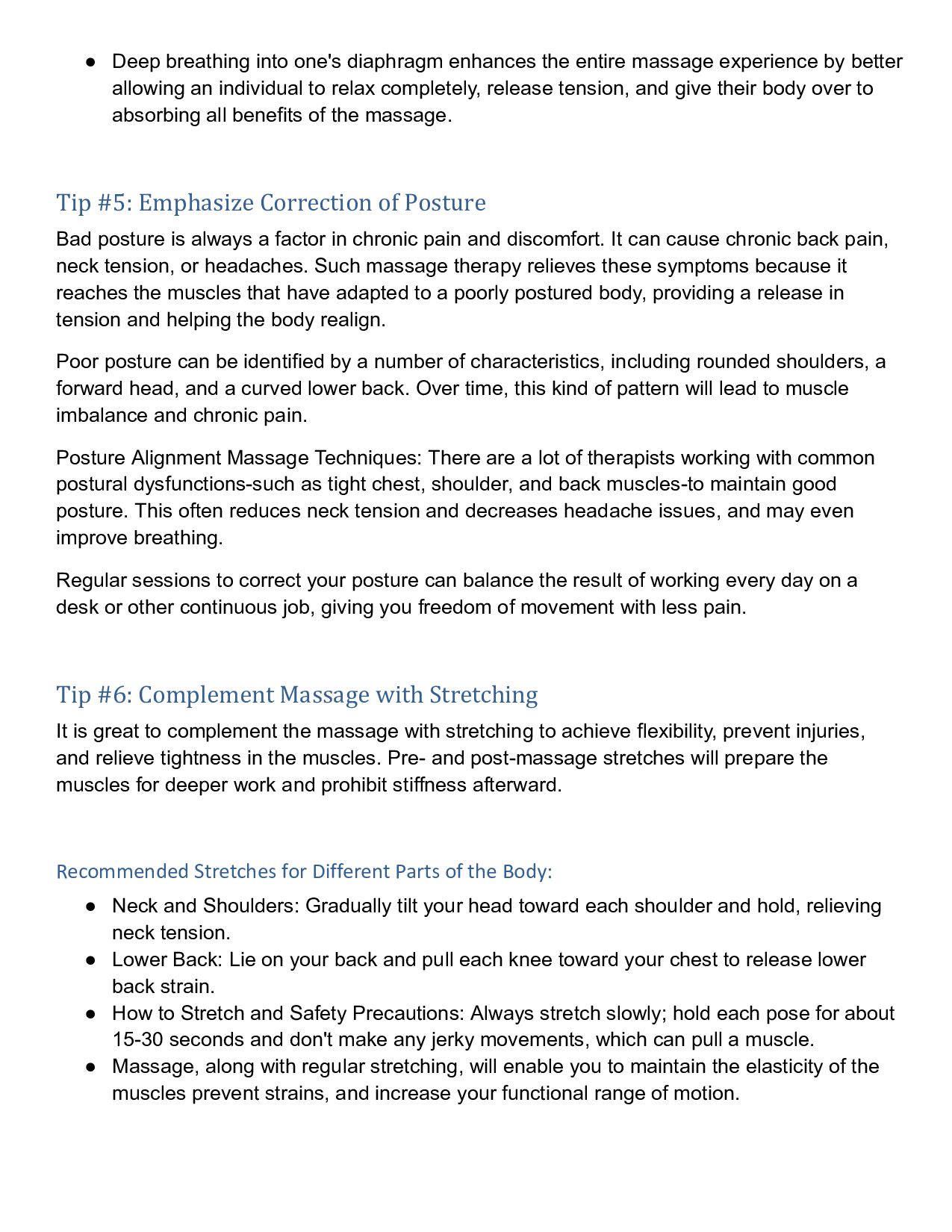 8 Tips on Health and Wellness by a Massage Therapist Speaker Deck