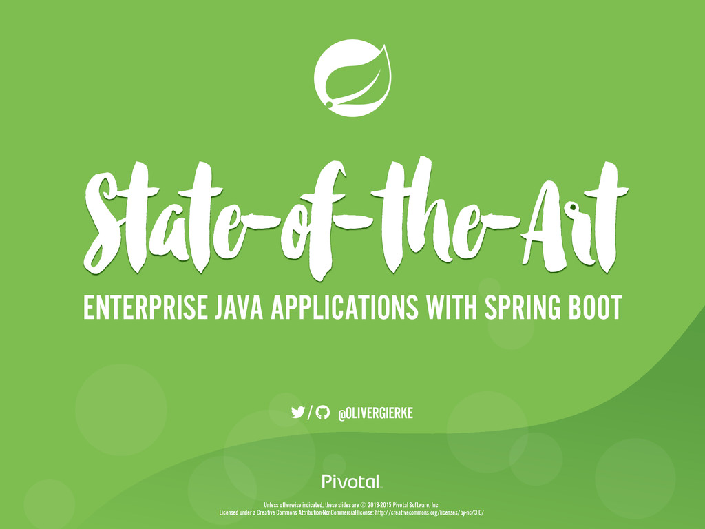 StateoftheArt Enterprise Java Applications with Spring Boot