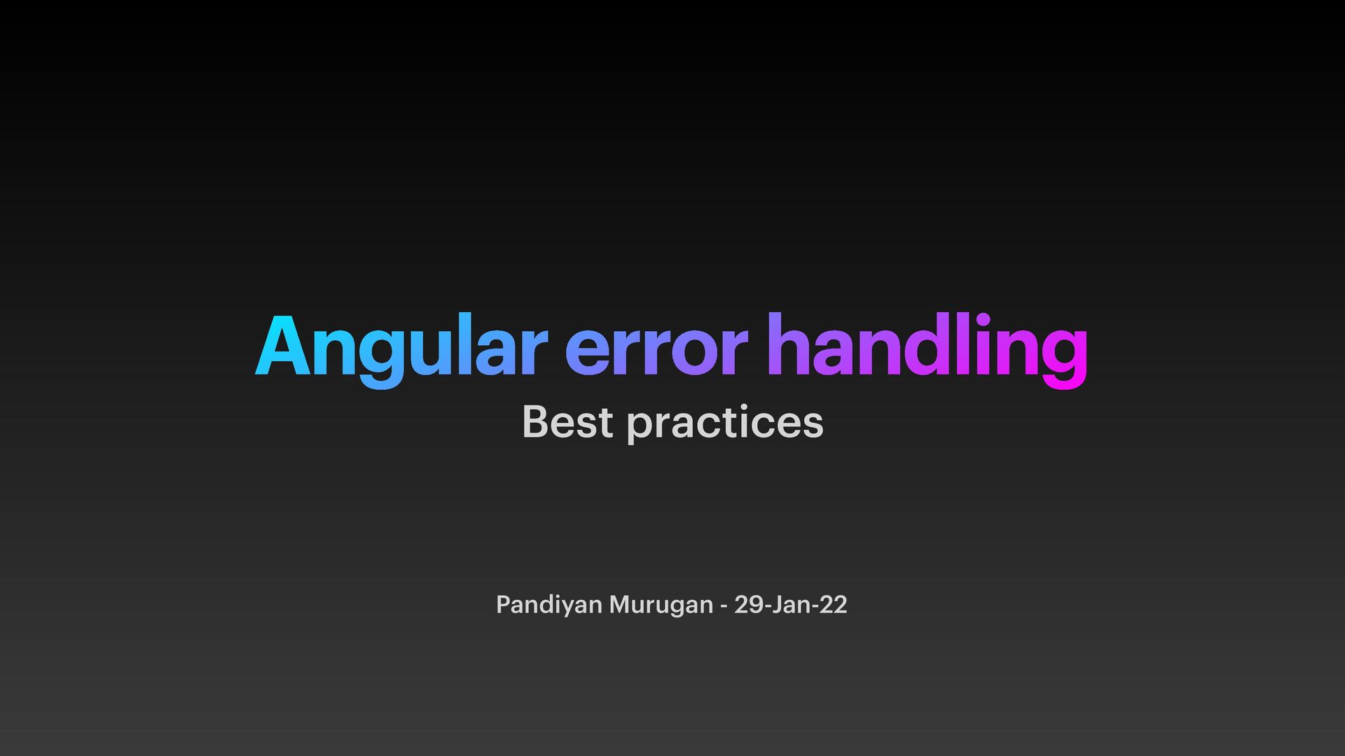 Angular error handling best practices Speaker Deck