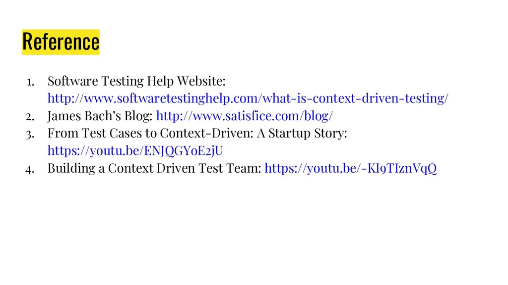 Context Driven Testing Speaker Deck