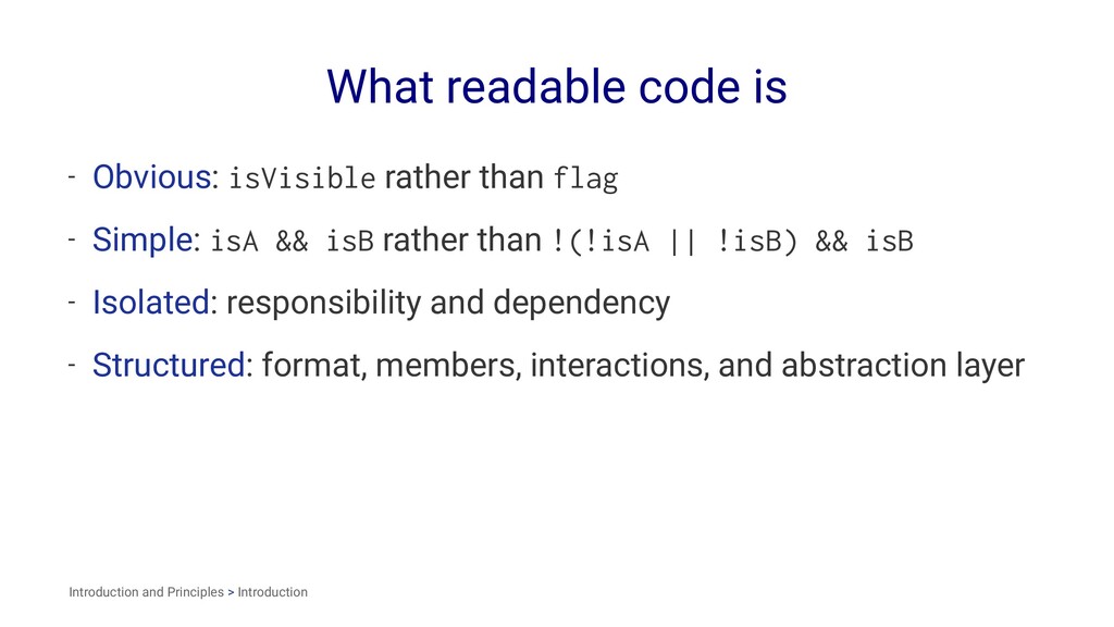 Code readability Speaker Deck