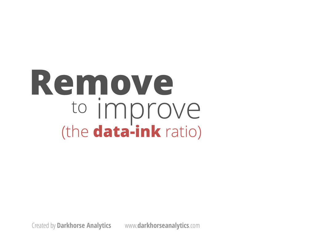 Remove to Improve (the dataink ratio) Speaker Deck