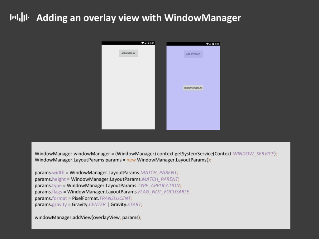 Building Overlay SDKs on Android "The twominute integration