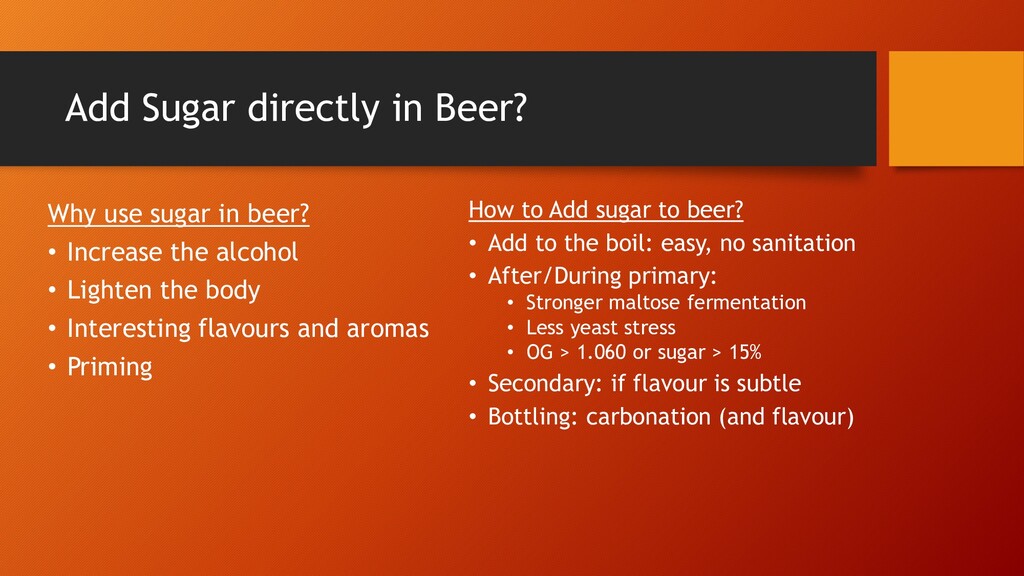 Sugar Chemistry in Beer (and Candi Sugar) Speaker Deck