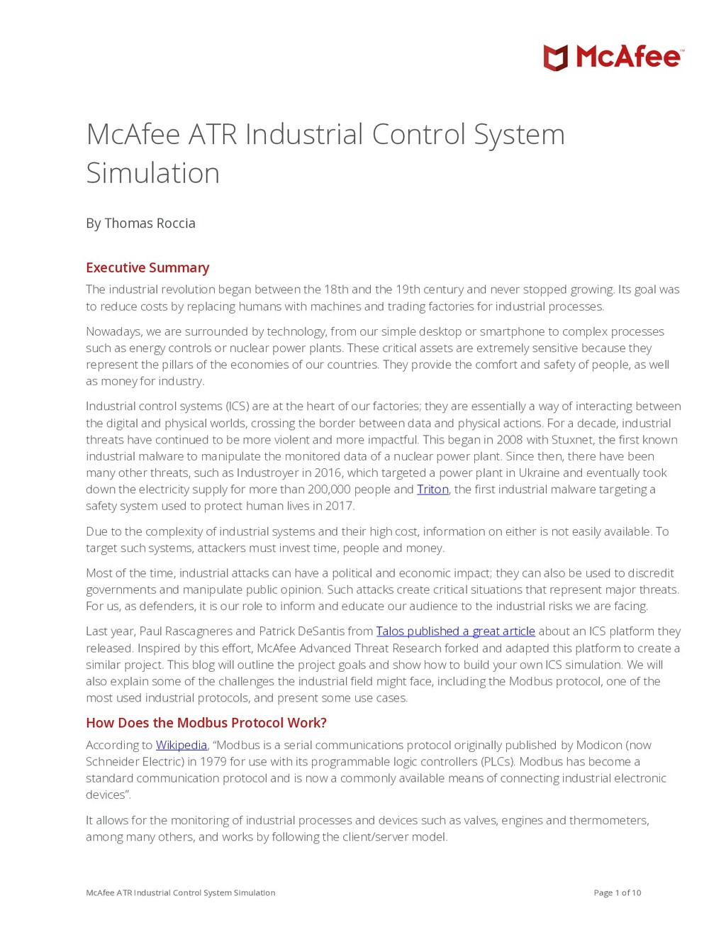 Industrial Control System Simulation Speaker Deck