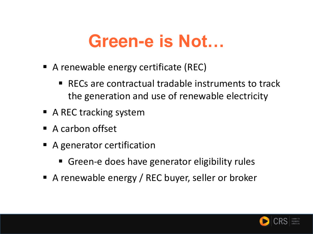 Introduction to the Greene Framework for Renewable Energy
