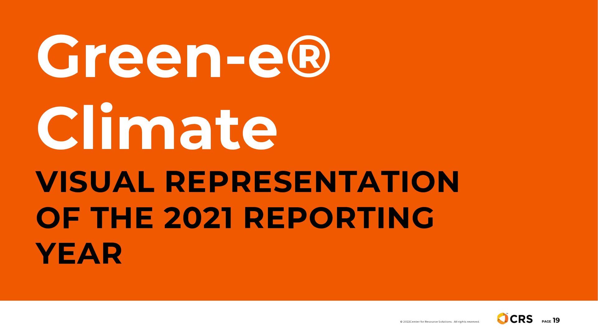 Overview of the 2022 Greene® Verification Report (2021 Data) Speaker