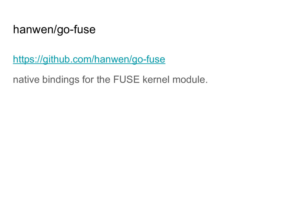 Understanding Filesystem using gofuse, from scratch Speaker Deck