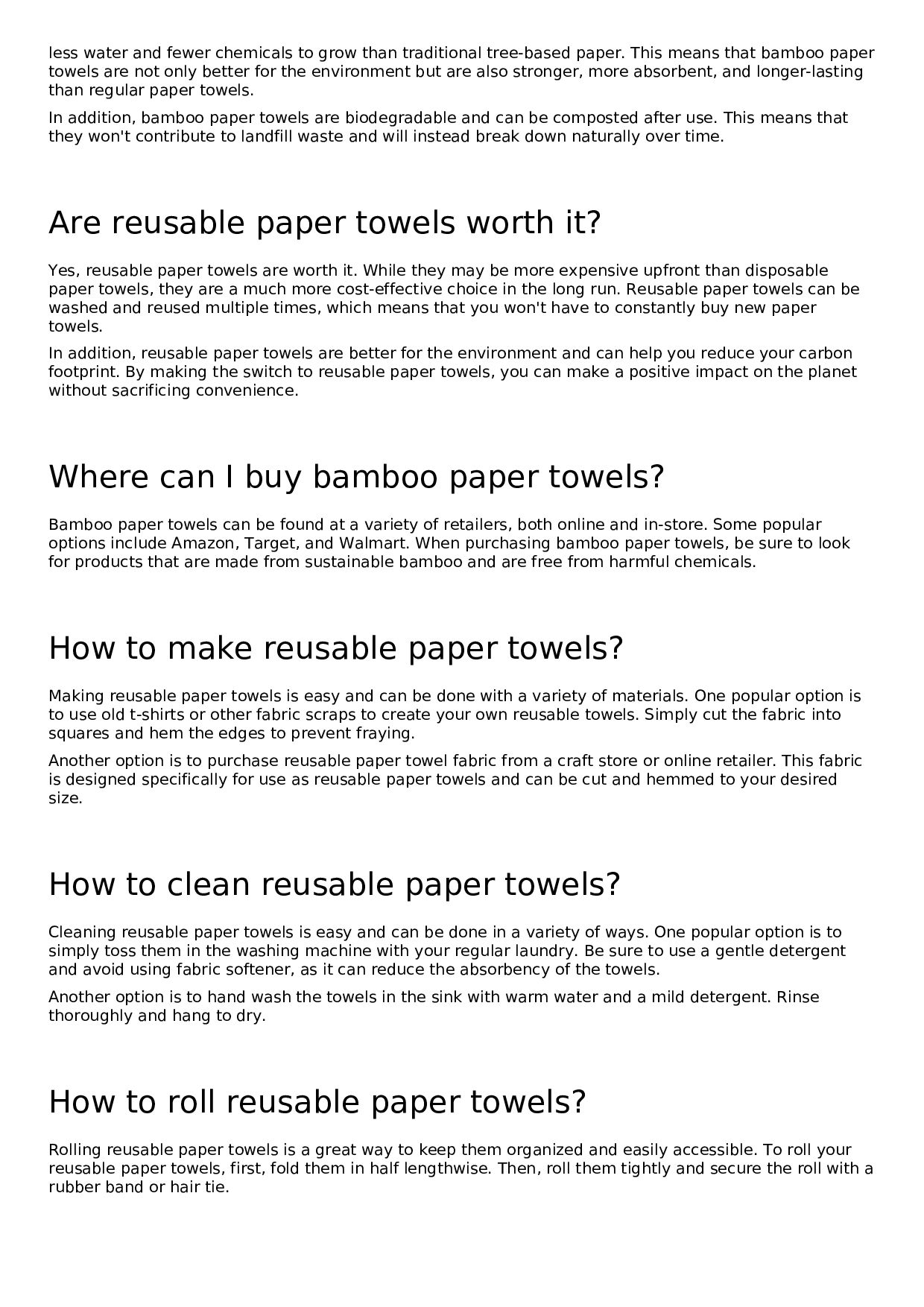 Benefits of using bamboo paper towels Speaker Deck