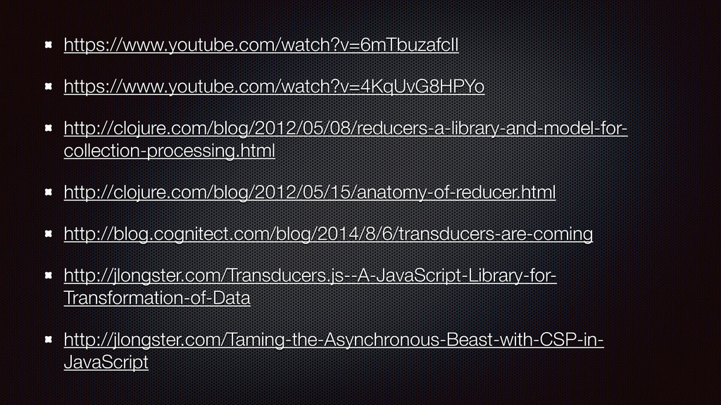 Transducers in JavaScript Speaker Deck