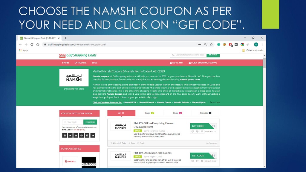 How To Use Namshi Coupon Code Speaker Deck