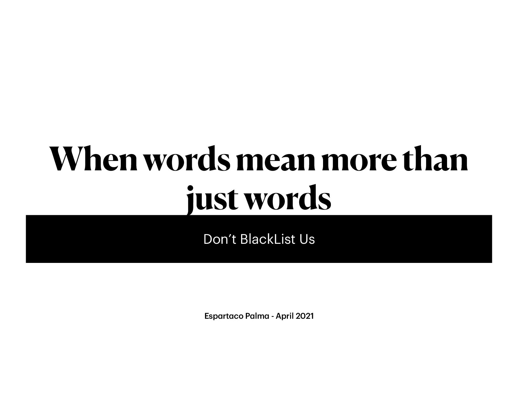 When words mean more than just words Speaker Deck