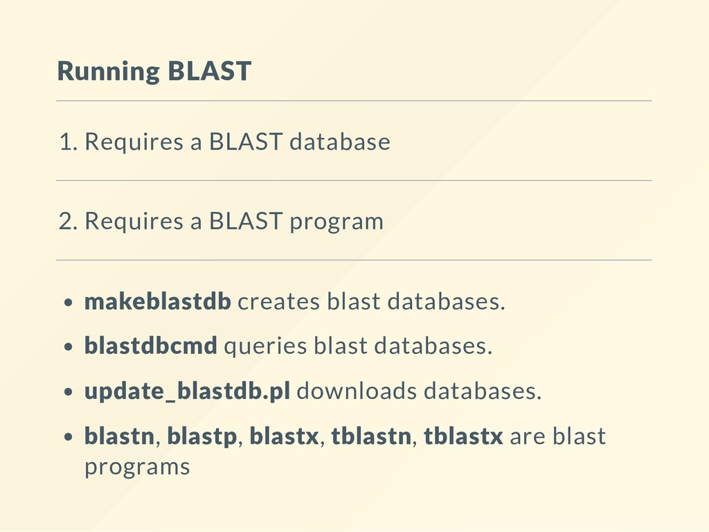 BLAST databases Speaker Deck