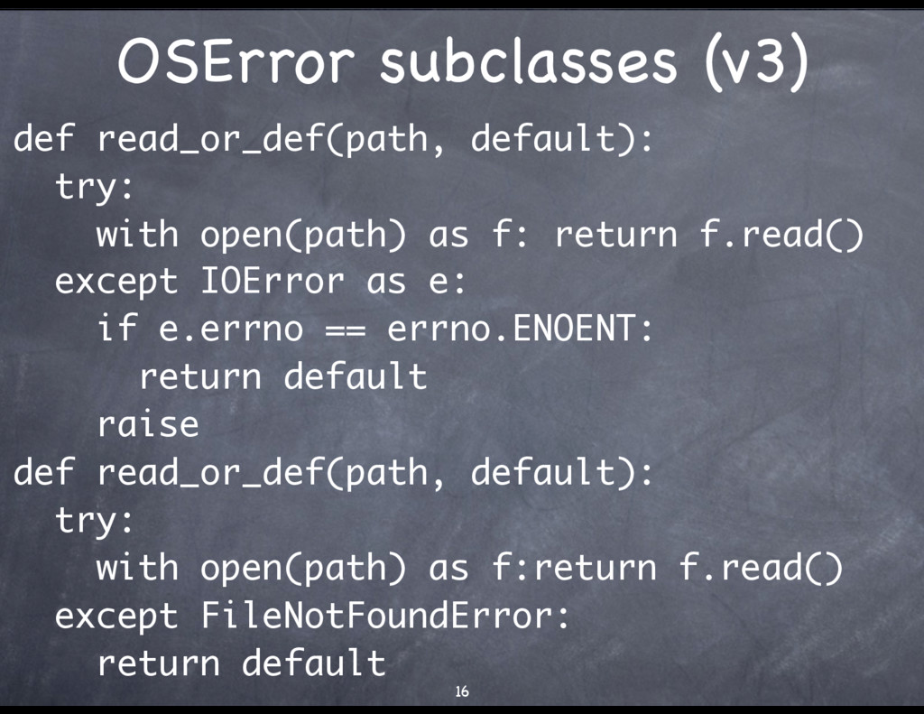 Alex Martelli Exception and error handling in Python 2