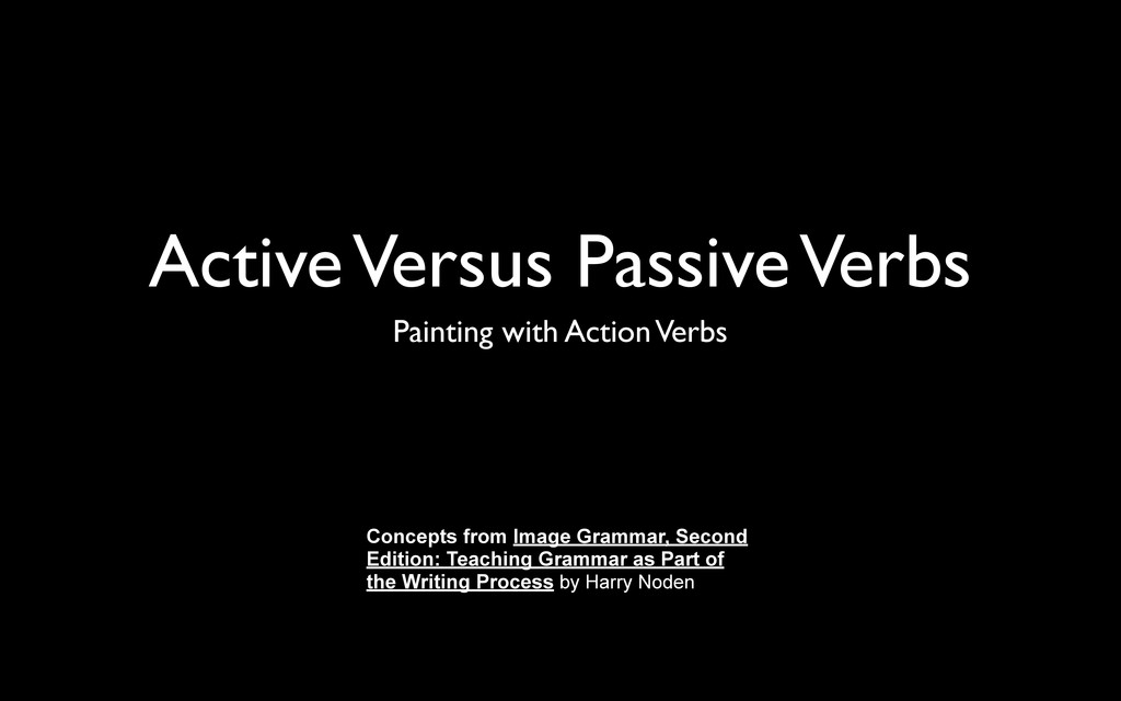 Painting with Action Verbs Speaker Deck