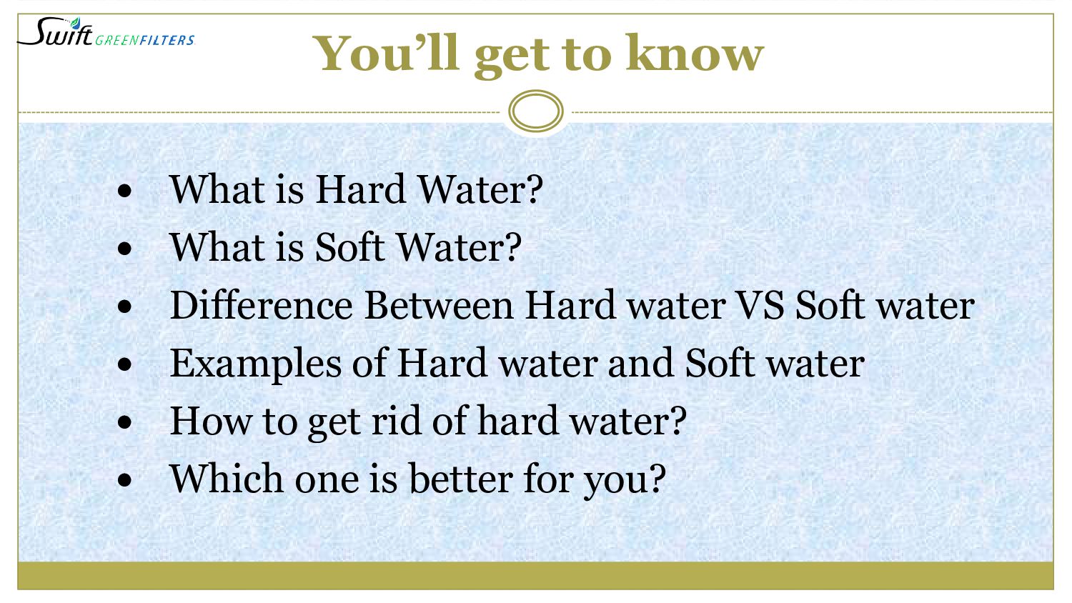 Hard water VS Soft water How to get rid of Hard water Speaker Deck