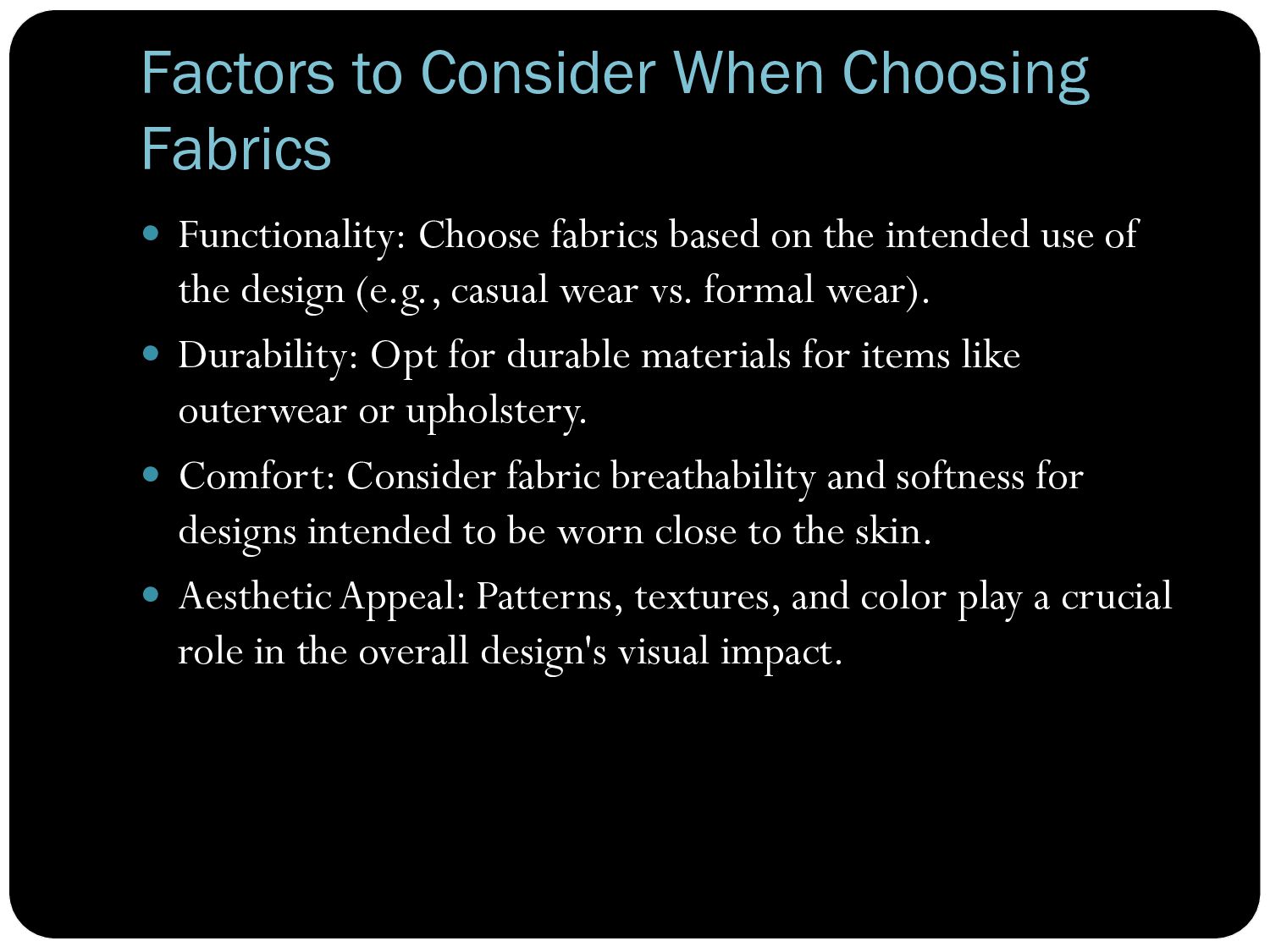 How to Choose the Right Fabrics for Your Designs Speaker Deck