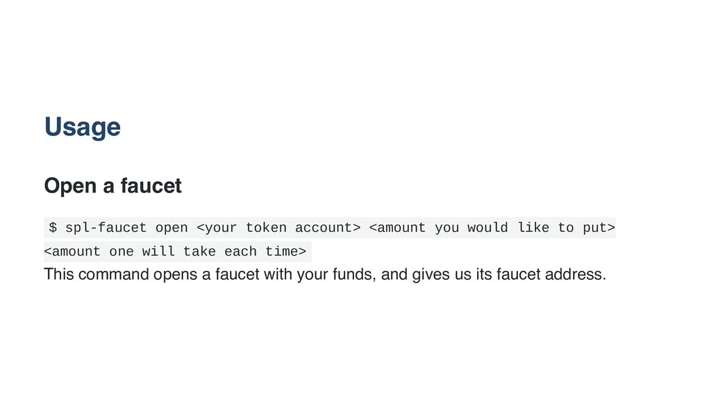 SPL Token Faucet Speaker Deck