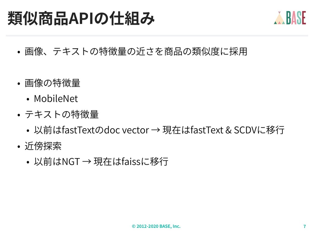 AWS MLLoft 11 「BASE」類似商品APIの裏側 Speaker Deck
