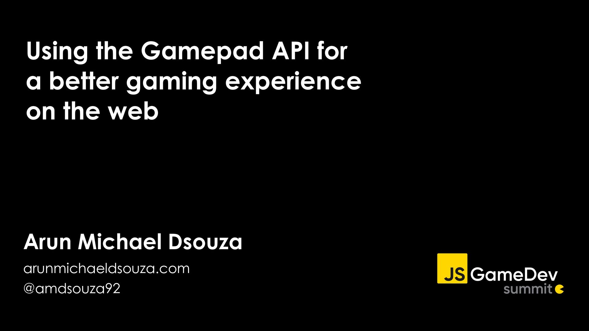 Using the Gamepad API for a Better Gaming Experience on the 