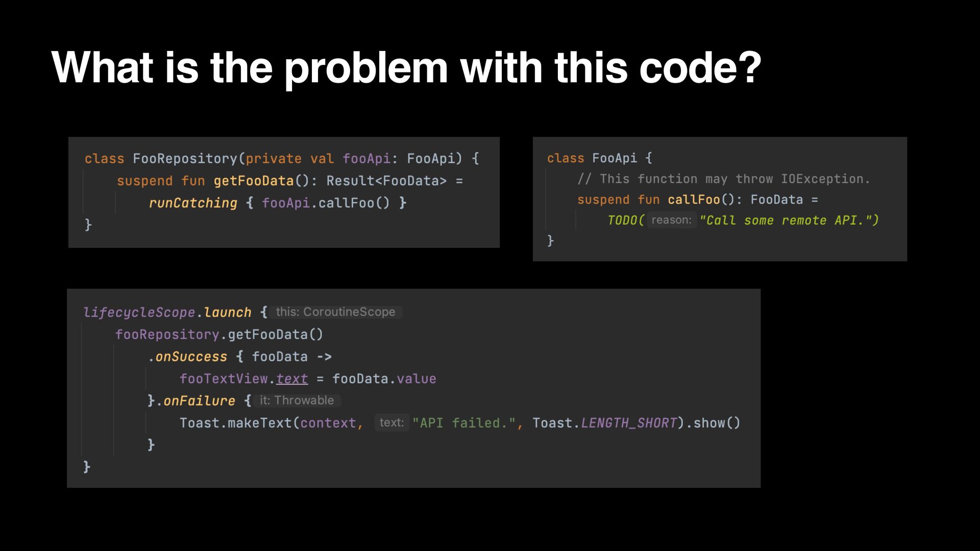 Don’t use runCatching Speaker Deck