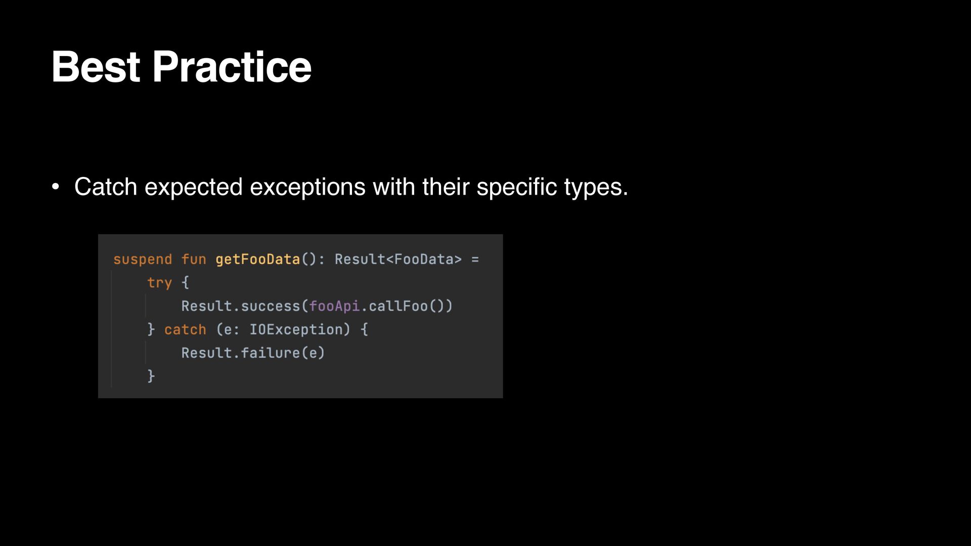 Don’t use runCatching Speaker Deck