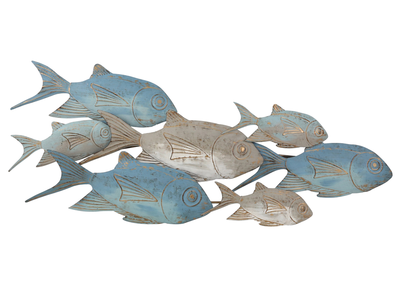 School of Fish Metal Wall Decor 43"W x 19"H Steinhafels