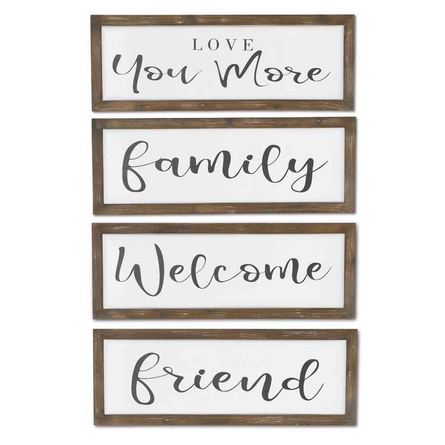 Assorted Enamel Word Wall Sign Each 11"H x 30"W Steinhafels