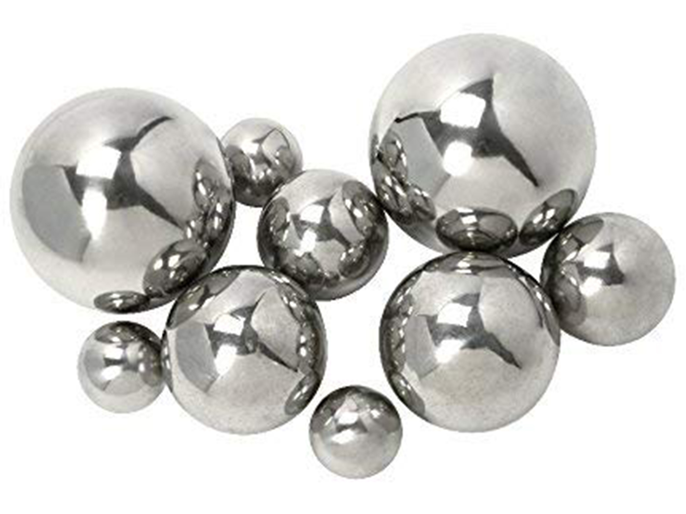 Set of 9 Steel Decorative Orbs 2"2.75"3.75"4.75"Dia. Steinhafels