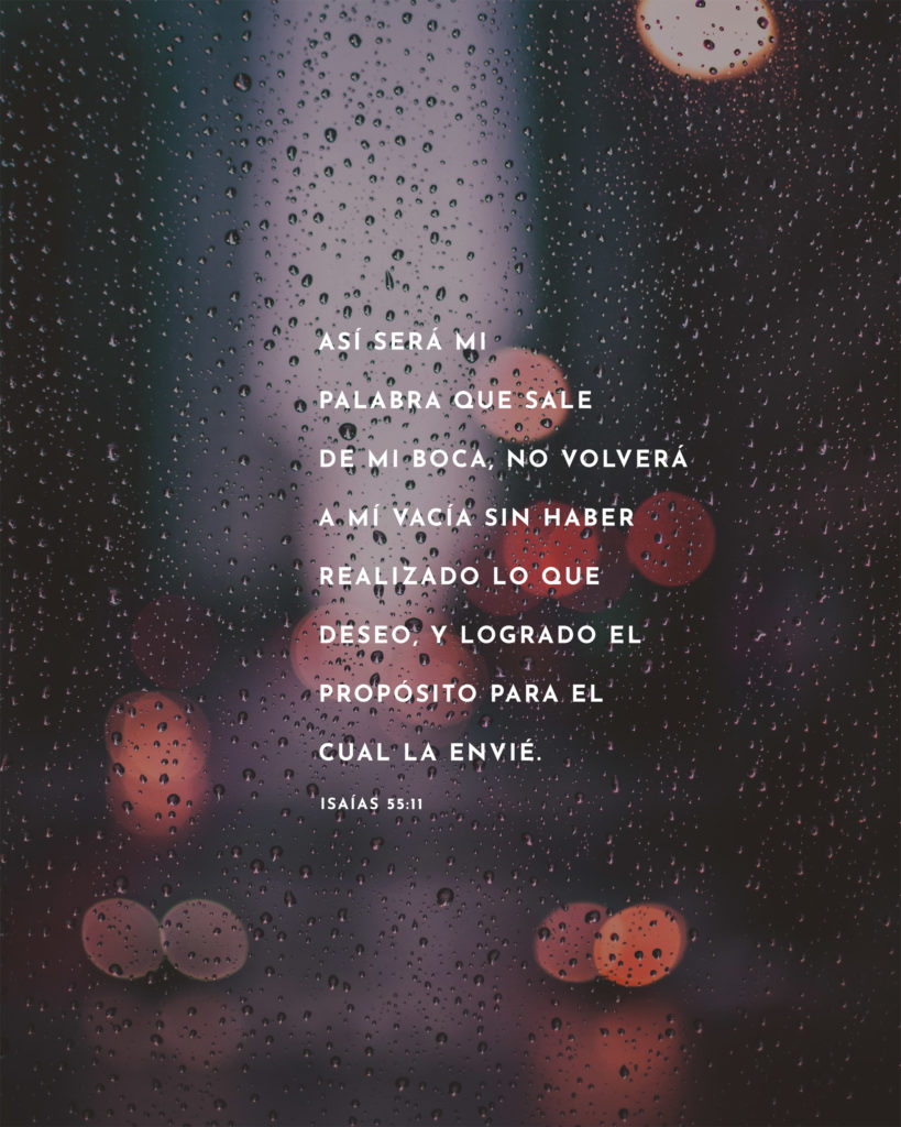Así será mi palabra que sale de mi boca, no volverá a mí vacía sin